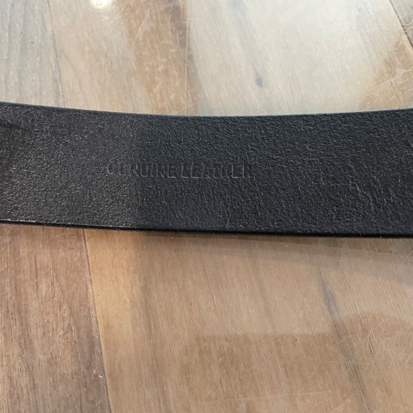New Black Distressed Leather Belt main image 5